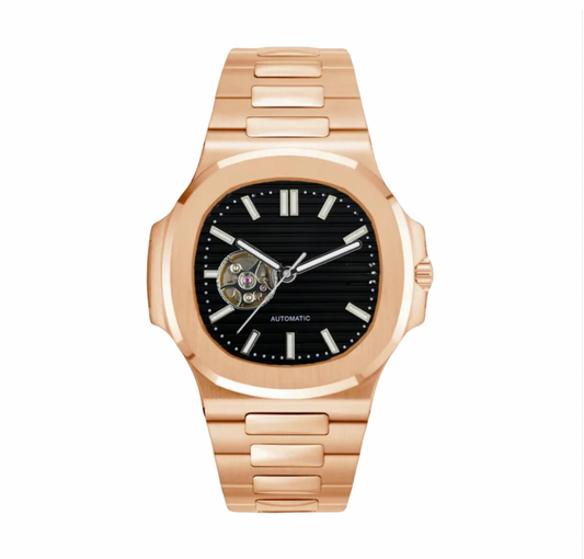 NAUTILO | BLACK DIAL OPEN HEART