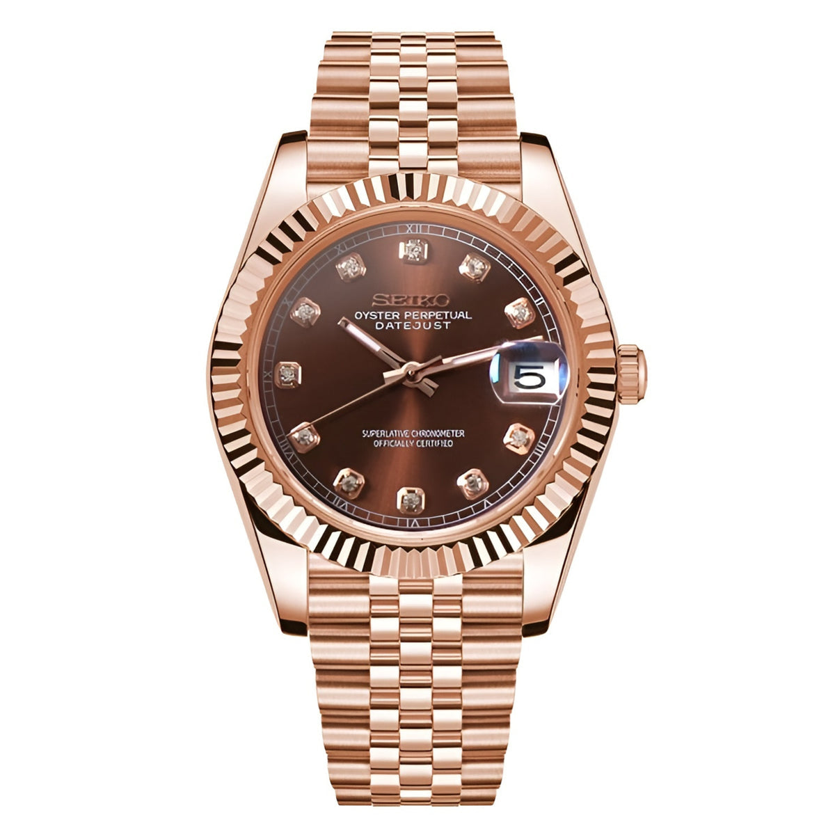 SEIKOJUST | MOD ROSE BROWN DIAL