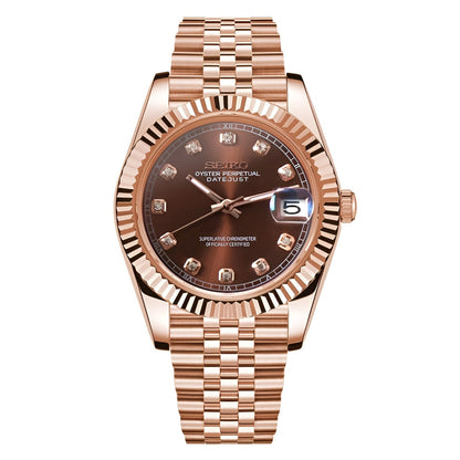 SEIKOJUST | MOD ROSE BROWN DIAL