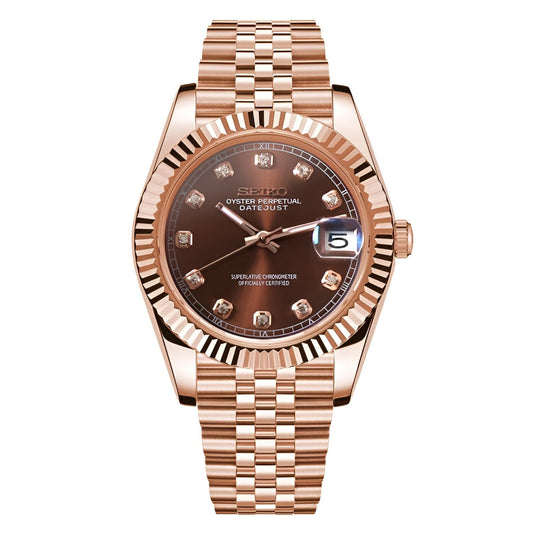 SEIKOJUST | MOD ROSE BROWN DIAL