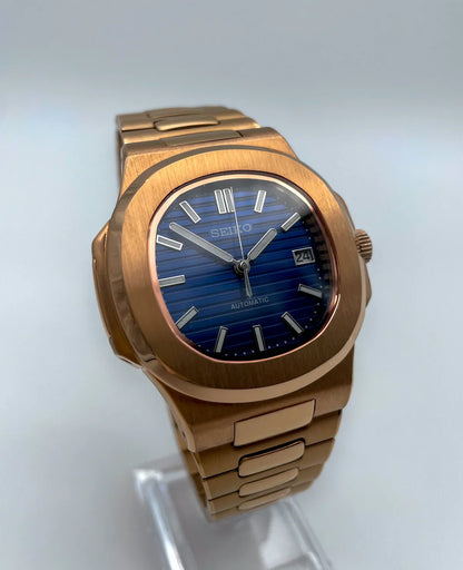 NAUTILO | ROSE GOLD  BLUE DIAL