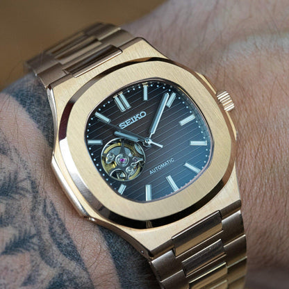 NAUTILO |  BROWN DIAL OPEN HEART