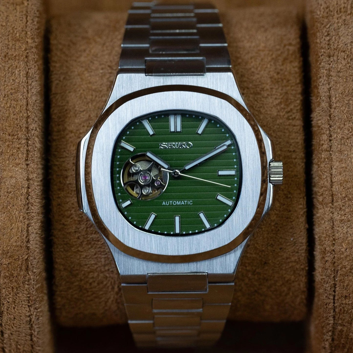 NAUTILO | GREEN DIAL OPEN HEART