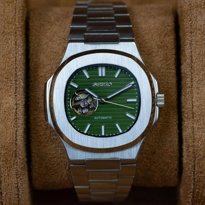 NAUTILO | GREEN DIAL OPEN HEART