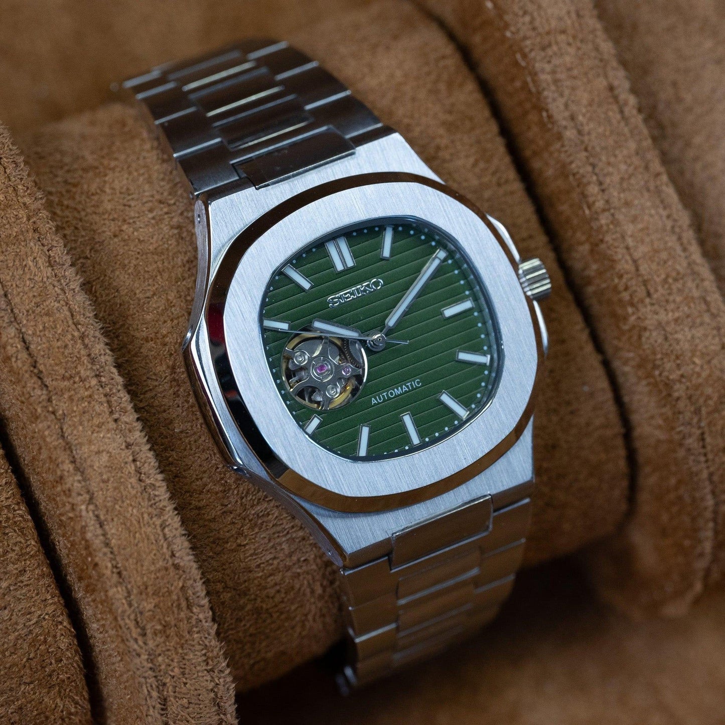 NAUTILO | GREEN DIAL OPEN HEART