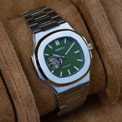 NAUTILO | GREEN DIAL OPEN HEART